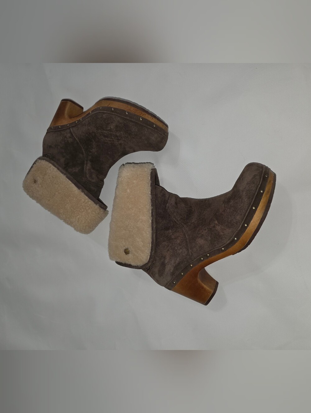 UGG Lynnea Suede Fold Over Heel Boots